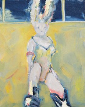 Lapine univers, oil on canvas, 2001, 50 x 40 cm