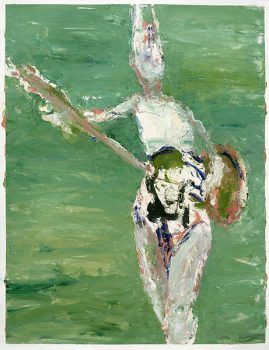 Lapine univers mit Gitarre, 2006, oil on paper, 70 x 50 cm