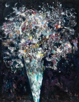 Fragilité des fleurs, Bouquet, 2014, oil on canvas, 170 x 130 cm